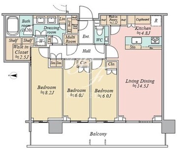 晴海フラッグ SUN-T-4902 間取り図