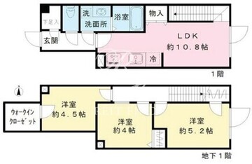 クールブラン八幡山 108 間取り図