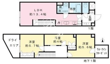 クールブラン八幡山 103 間取り図