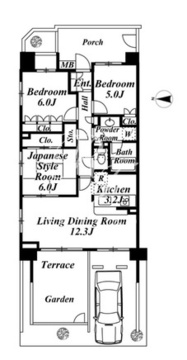 プレミアグランデ馬込 101 間取り図
