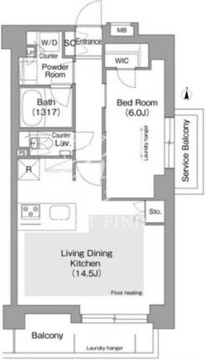 コンフォリア・リヴ文京護国寺 416 間取り図
