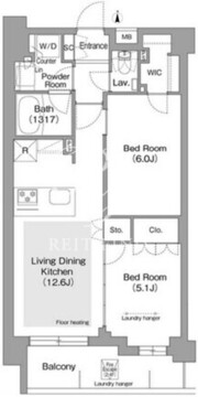 コンフォリア・リヴ文京護国寺 411 間取り図