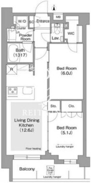 コンフォリア・リヴ文京護国寺 209 間取り図