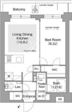 コンフォリア・リヴ文京護国寺 401 間取り図