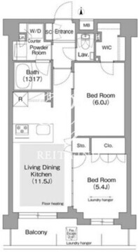 コンフォリア・リヴ文京護国寺 213 間取り図
