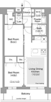 コンフォリア・リヴ文京護国寺 104 間取り図