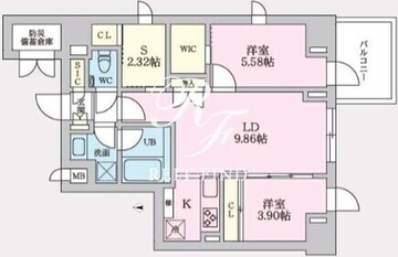 タスキプライムテラス後楽園 302 間取り図
