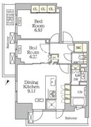 ザ・パークハビオ大森山王 1605 間取り図