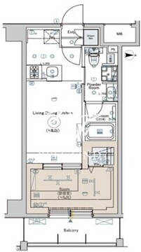 シーフォルム高田馬場2 203 間取り図