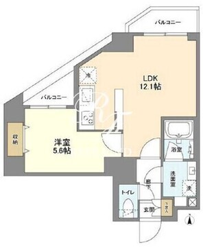 ウェルスクエア錦糸町サウス 504 間取り図