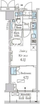 パークアクシス新宿西落合 602 間取り図