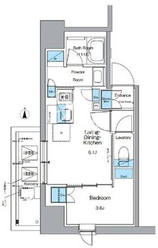 ルフォンプログレ上野御徒町 301 間取り図
