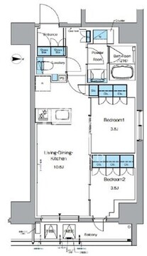 ルフォンプログレ上野御徒町 304 間取り図