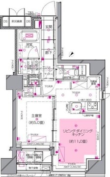 ピアース銀座レジデンス 201 間取り図