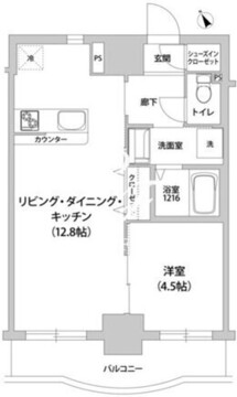 カンゼ芝浦レジデンス 502 間取り図
