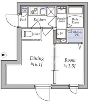 アトリオフラッツ湯島 201 間取り図