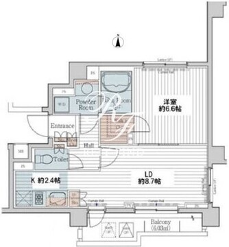 カスタリア三宿 102 間取り図