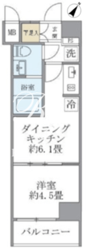 ジオエント駒込 203 間取り図