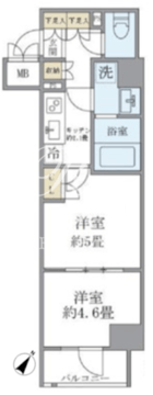 ジオエント駒込 207 間取り図