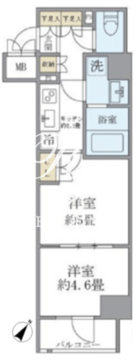 ジオエント駒込 407 間取り図