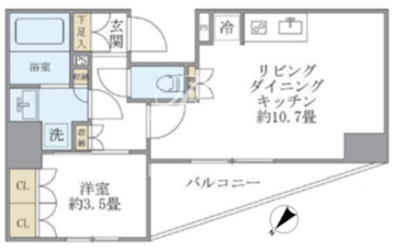 ジオエント駒込 208 間取り図