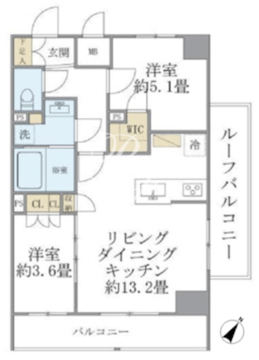 ジオエント駒込 603 間取り図