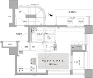 エルスタンザ文京白山 802 間取り図