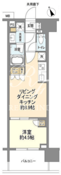 クレヴィア上野入谷 403 間取り図