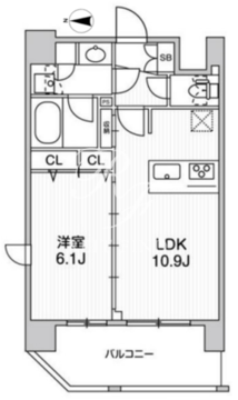 レオーネ新御徒町 201 間取り図