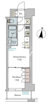 ブリリアイスト池尻大橋 212 間取り図