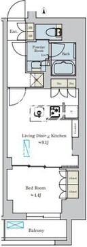 ブリリアイスト池尻大橋 218 間取り図