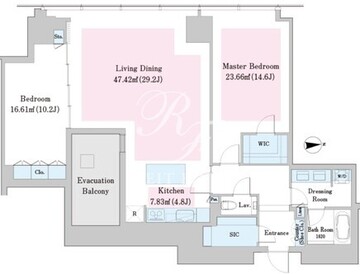 ラ・トゥール新宿ファースト 1903 間取り図