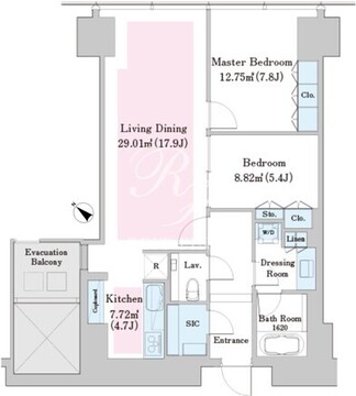 ラ・トゥール新宿ファースト 1909 間取り図