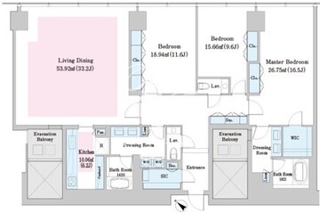 ラ・トゥール新宿ファースト 3405 間取り図