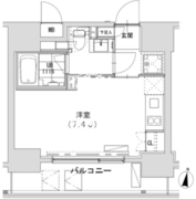 グランディオール広尾テラス 1203 間取り図