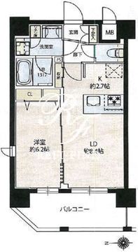 レオーネ新御徒町 601 間取り図