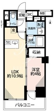 プレール・ドゥーク亀戸6 202 間取り図