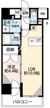 プレール・ドゥーク亀戸6 205 間取り図