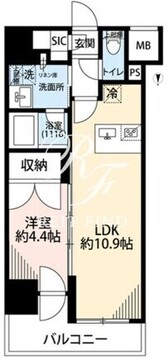 プレール・ドゥーク亀戸6 305 間取り図