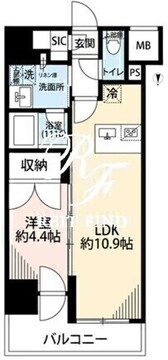 プレール・ドゥーク亀戸6 1005 間取り図
