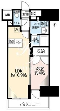 プレール・ドゥーク亀戸6 406 間取り図