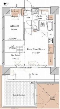 ブランシエスタ木場 104 間取り図