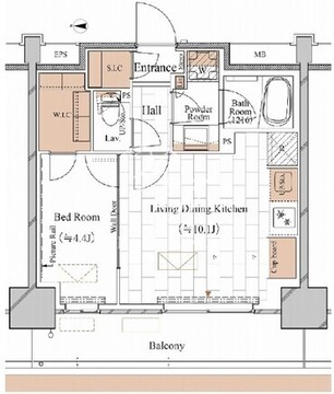 ブランシエスタ木場 106 間取り図