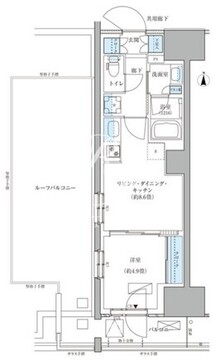 パークアクシス品川天王洲アイル 1401 間取り図