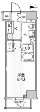 ジェノヴィア三ノ輪2スカイガーデン 607 間取り図