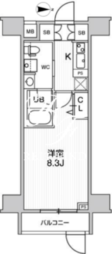 ジェノヴィア三ノ輪2スカイガーデン 403 間取り図