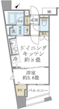 リビオレゾン千代田岩本町ルジェンテ 301 間取り図