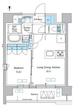 プレディアコート三軒茶屋 203 間取り図