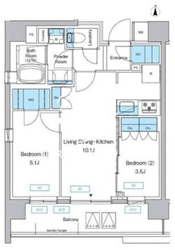 プレディアコート三軒茶屋 701 間取り図