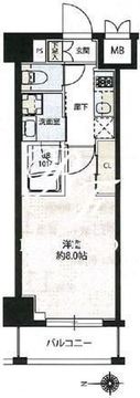 レオーネ新御徒町 602 間取り図